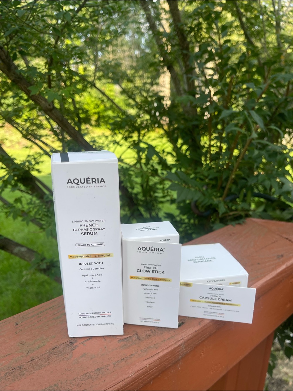 Aqueria French Bi-Phase Serum + Glow Stick & Capsule Cream Set